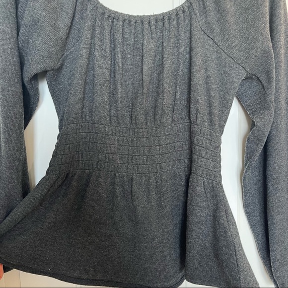 Madewell - Plush Square-Neck Smocked Top - Picture 3 of 8
